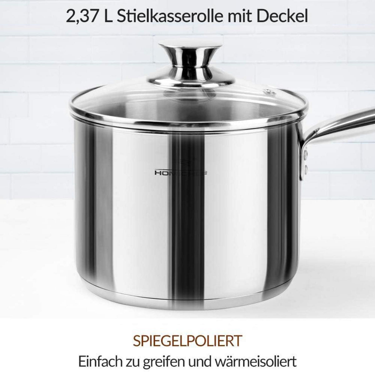 14-teiliges Edelstahl Topfset Induktion – Nickelfrei & Gesund Kochen
