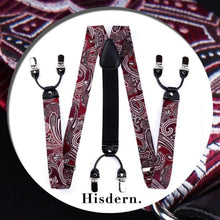 Hosenträger Fliege Einstecktuch Set Paisley Florale Hochzeit