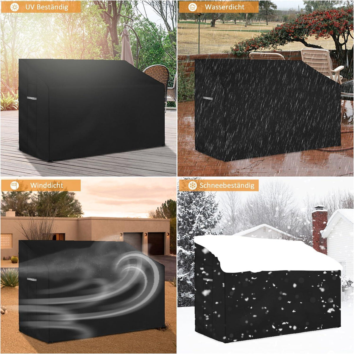 Dokon 3-Sitzer Gartenbank 600D Oxford Gewebe