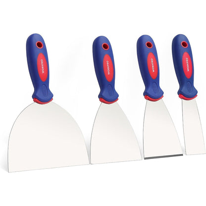 Maler Spachtel Set 4-teilig Edelstahl Kunststoffgriff 38mm