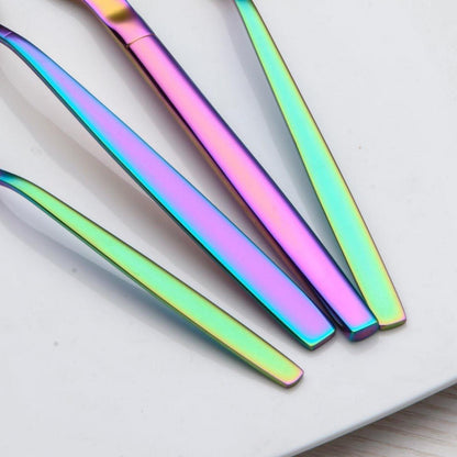 Besteckset Regenbogen 30 Teile für 6 Personen, Edelstahl, Spülmaschinenfest