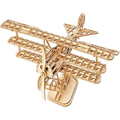 Rolife Woodcraft 3D Holz Puzzle Airplane DIY Kit für