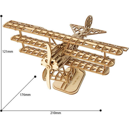 Rolife Woodcraft 3D Holz Puzzle Airplane DIY Kit für