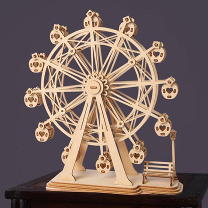 DIY Holz Riesenrad 3D-Puzzle für Kinder, Jugendliche und Erwachsene