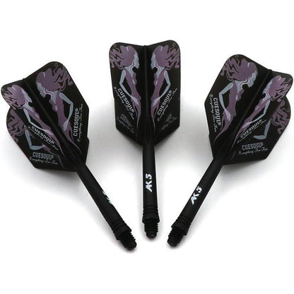 Personalisierte Dart Schäfte & Flights Set – Schwarz M