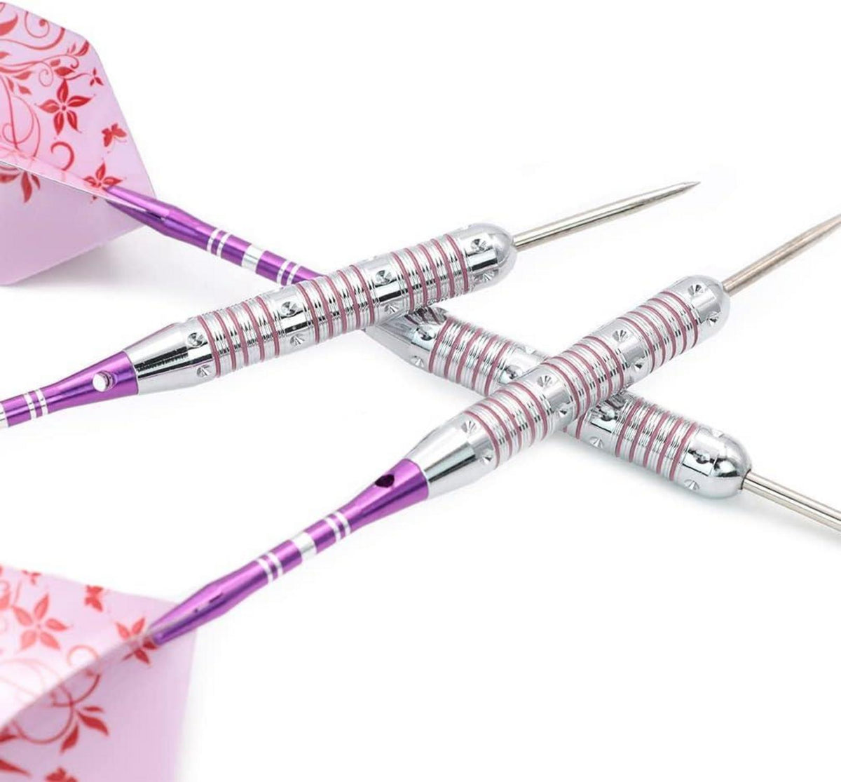 Dartpfeile Damen Pink Blumendruck Slim Case 21g Aluminum Shafts