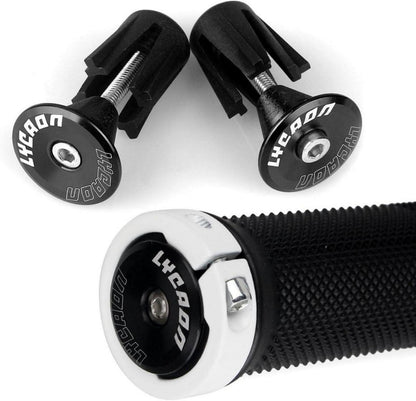 Fahrrad Lenker Griffe mit Aluminium Lock, rutschfestes Gummi, 20-22mm