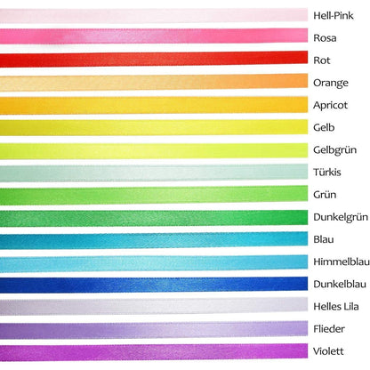 Satinband 16 Farben 22m x 10mm Geschenkband zum Basteln