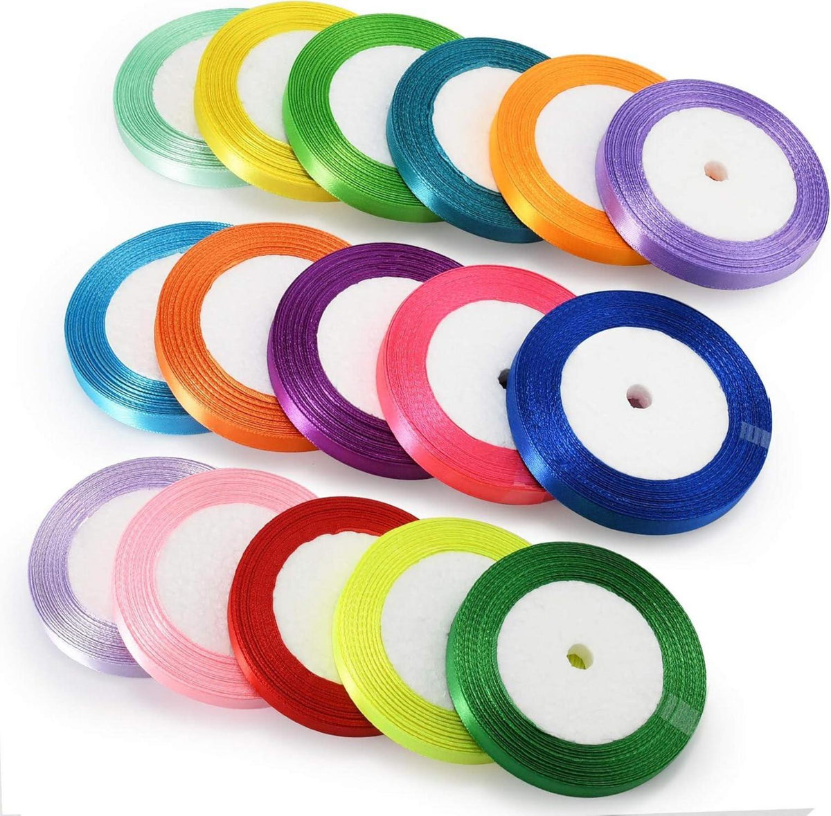 Satinband 16 Farben 22m x 10mm Geschenkband Schleifenband Zum Basteln