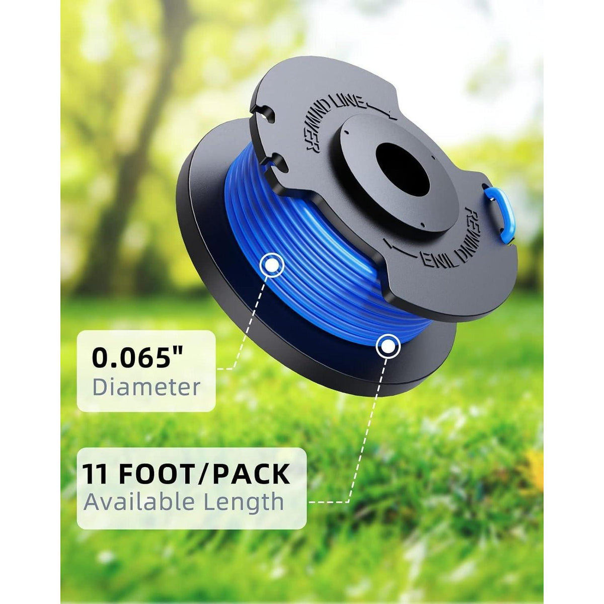6er Pack Rasentrimmer Spulen Ersatzfaden Ø 1,65mm