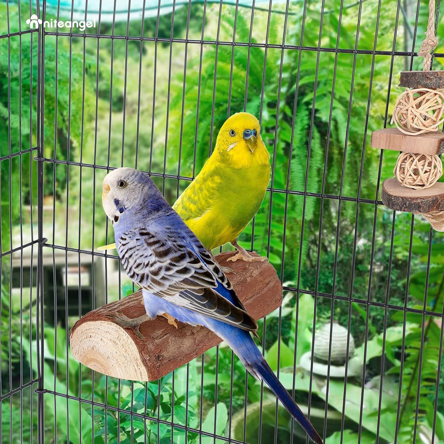 Holz Papageienkäfig Sitzstange Naturholz Plattform Vögel 2er Pack 17,8 cm
