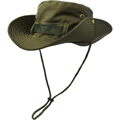 Sonnenschutzhut mit breiter Krempe, doppellagig, grün