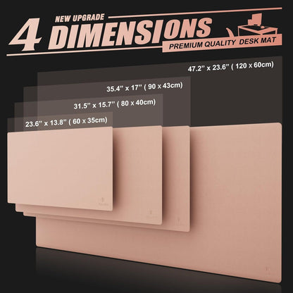 Knodel Tischunterlage Schreibtisch 80x40cm PVC wasserdicht doppelseitig Rosa Silber