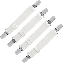 Verstellbare Bügeltischspanner 4er Set Weiß für Bettlaken