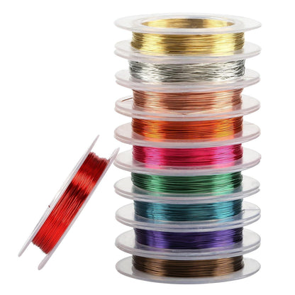 Naler 0,3 mm Kupferdraht Set in 10 Farben Basteldraht
