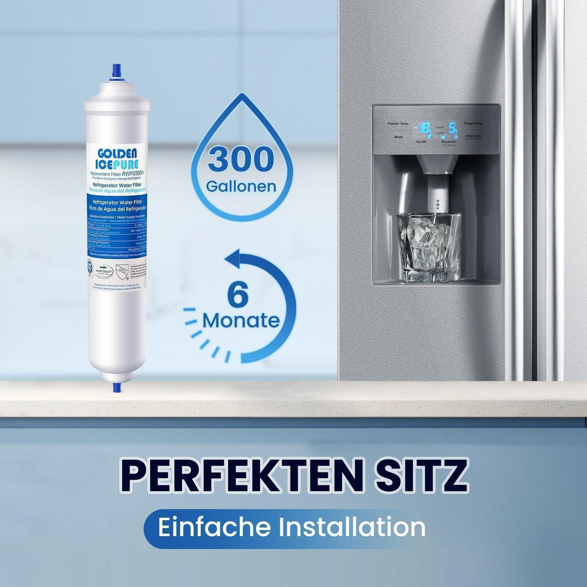 Wasserfilter für Samsung & LG Kühlschrank – 2er Pack