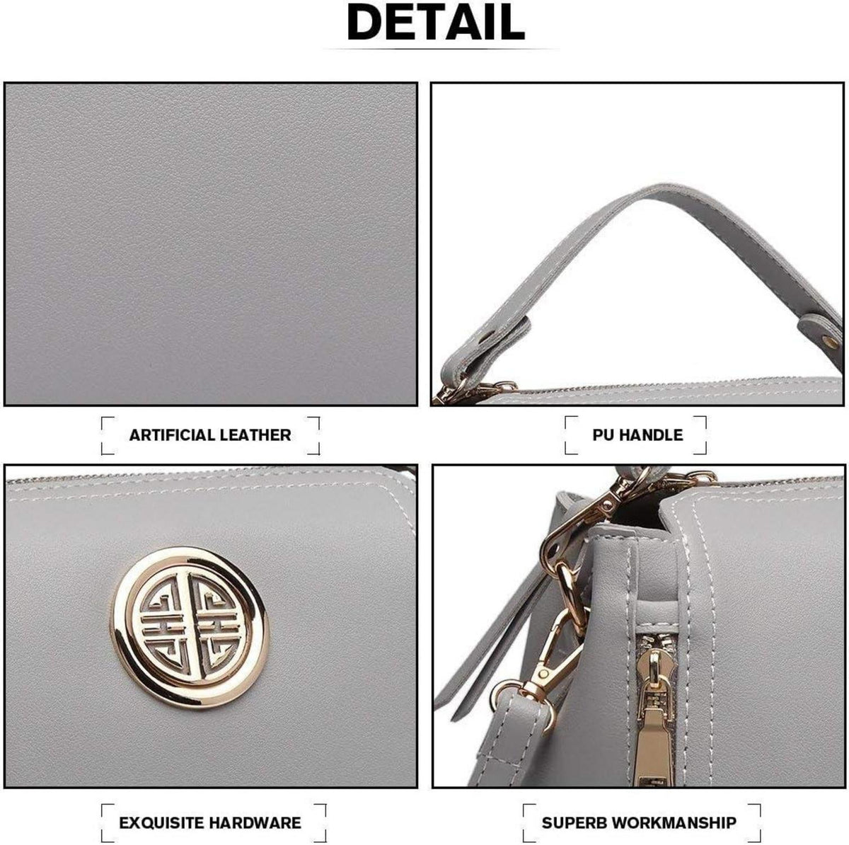 Damen Handtasche Schultertasche PU Leder Umhängetasche Henkeltasche