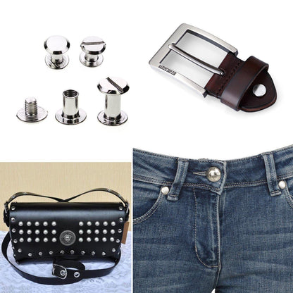 Leder Bindung Schrauben Set 100 Stück 5 Größen Belt Tack
