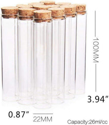 Danmu Art 12 Mini Glasflaschen 26 ml 22x100mm Holz