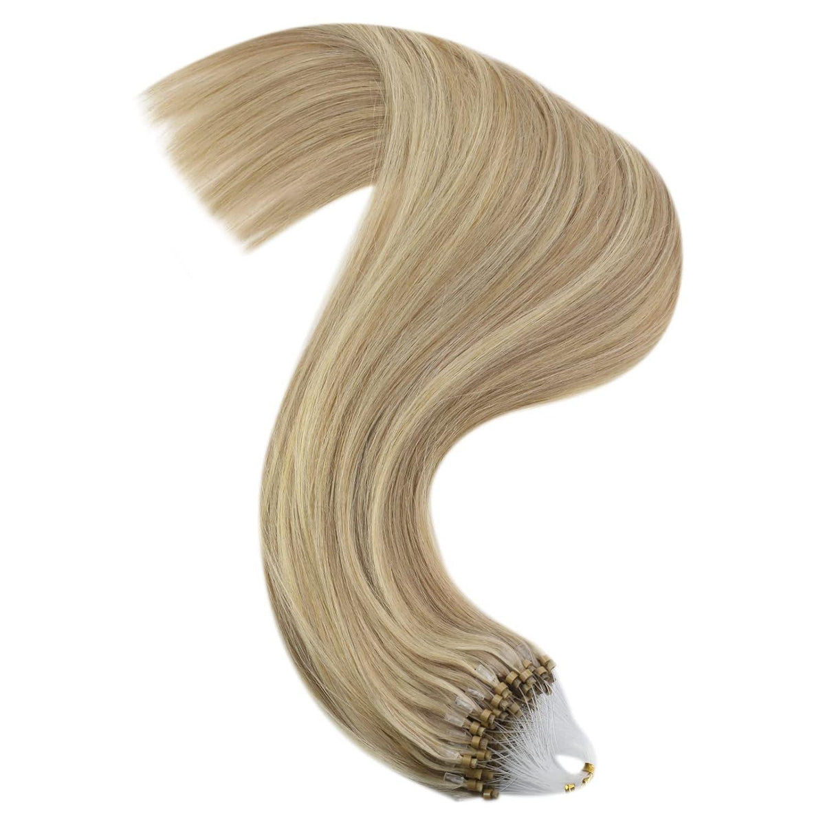 Microring Haarextensions Blond Highlights 50cm Echthaar