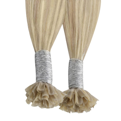 Echthaar Bondings Blond 50cm – 50g Keratin U Tip Extensions