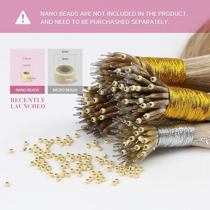 Echthaar Nanoring Extensions Blond 50cm – Volumen & Länge