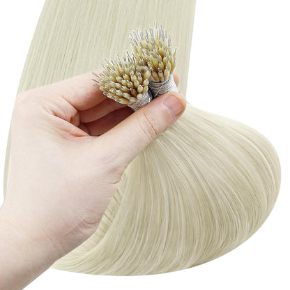 Echthaar Nanoring Extensions Blond 50cm – Volumen & Länge