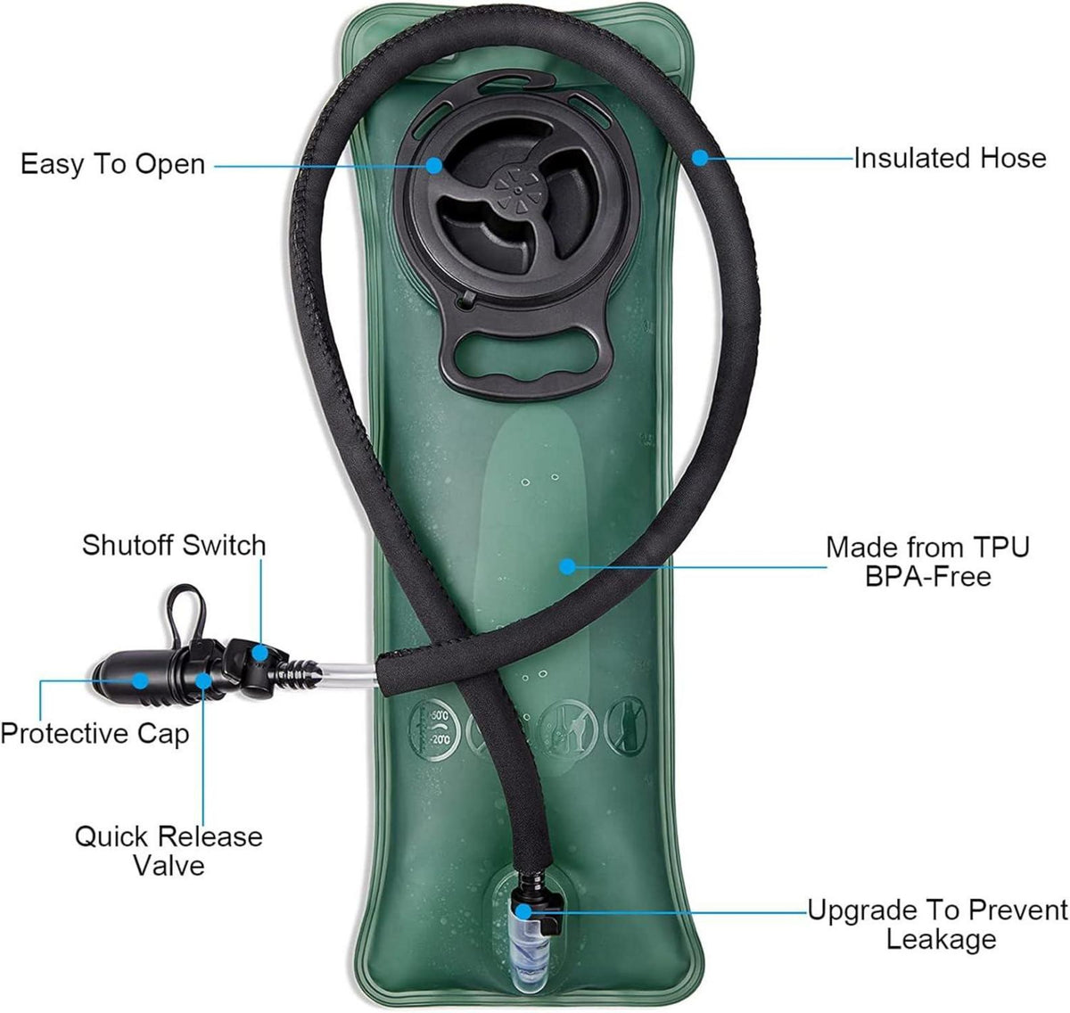 Militär Trinkrucksack 3L Hydration Rucksack Wasserrucksack Wandern