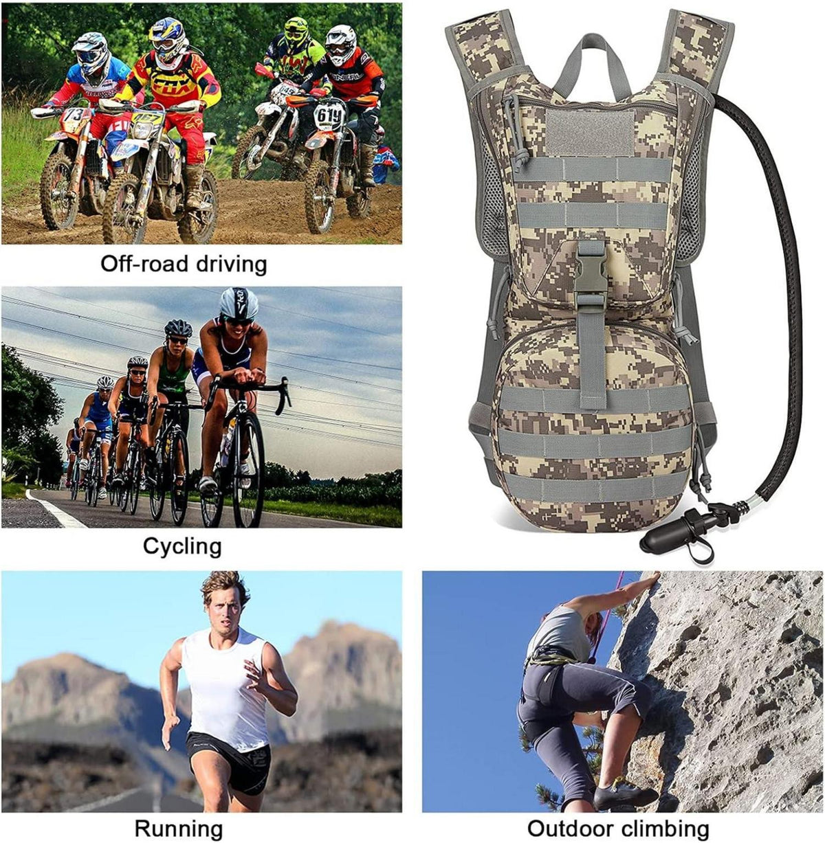 Militär Trinkrucksack 3L Blase Wanderrucksack Outdoor Rucksack