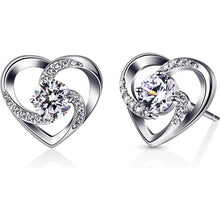 B.Catcher Herz Ohrringe 925 Sterling Silber Zirkonia