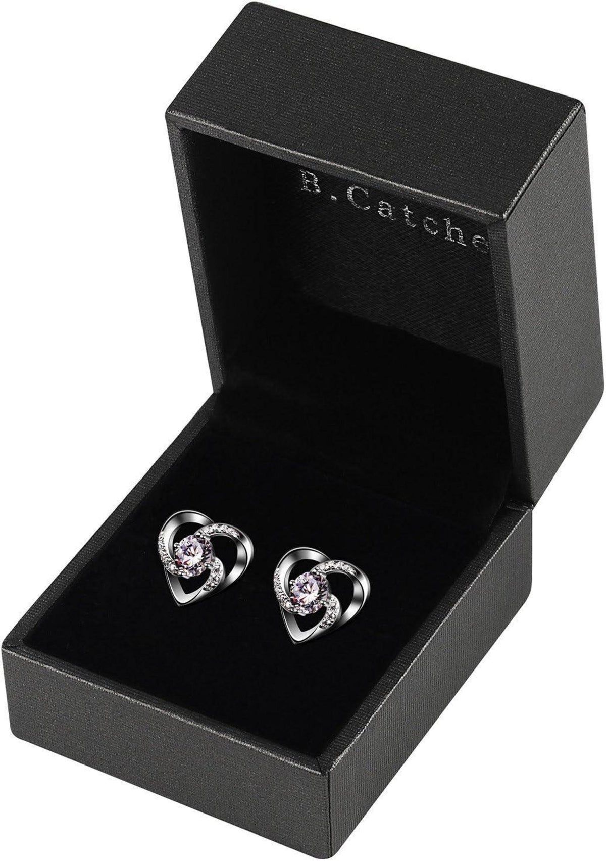 Herz Ohrringe Damen 925 Sterling Silber Zirkonia Geschenk
