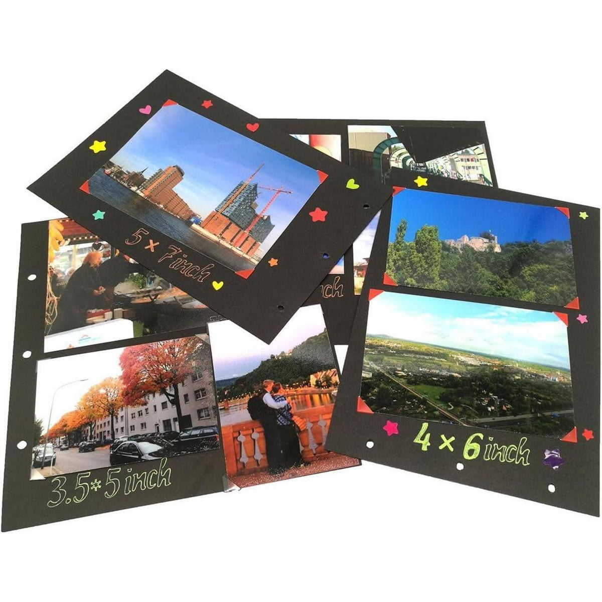 Nachfüllseiten für Fotoalbum Schwarze Seiten 20 Blatt + Fotoecken