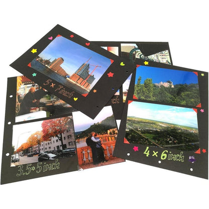 Nachfüllseiten für Fotoalbum Schwarze Seiten 20 Blatt + Fotoecken