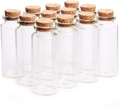 Mini Glasflaschen 30 ml Korkverschluss Ideal für Kunst & Deko