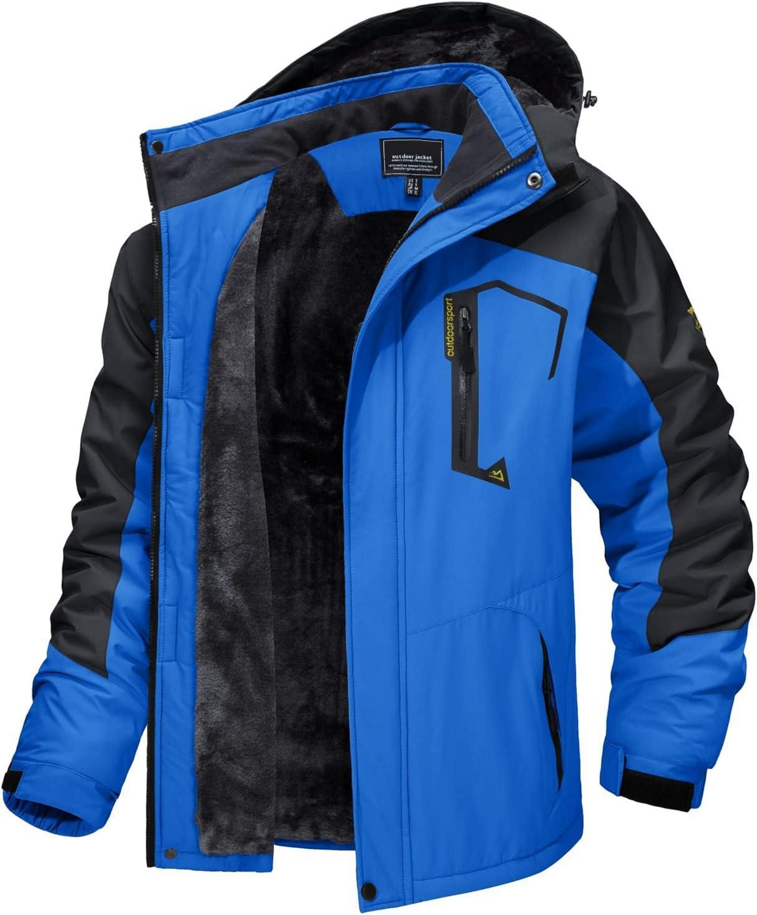 Herren Winter Skijacke Fleece Softshelljacke Wasserdicht Atmungsaktiv
