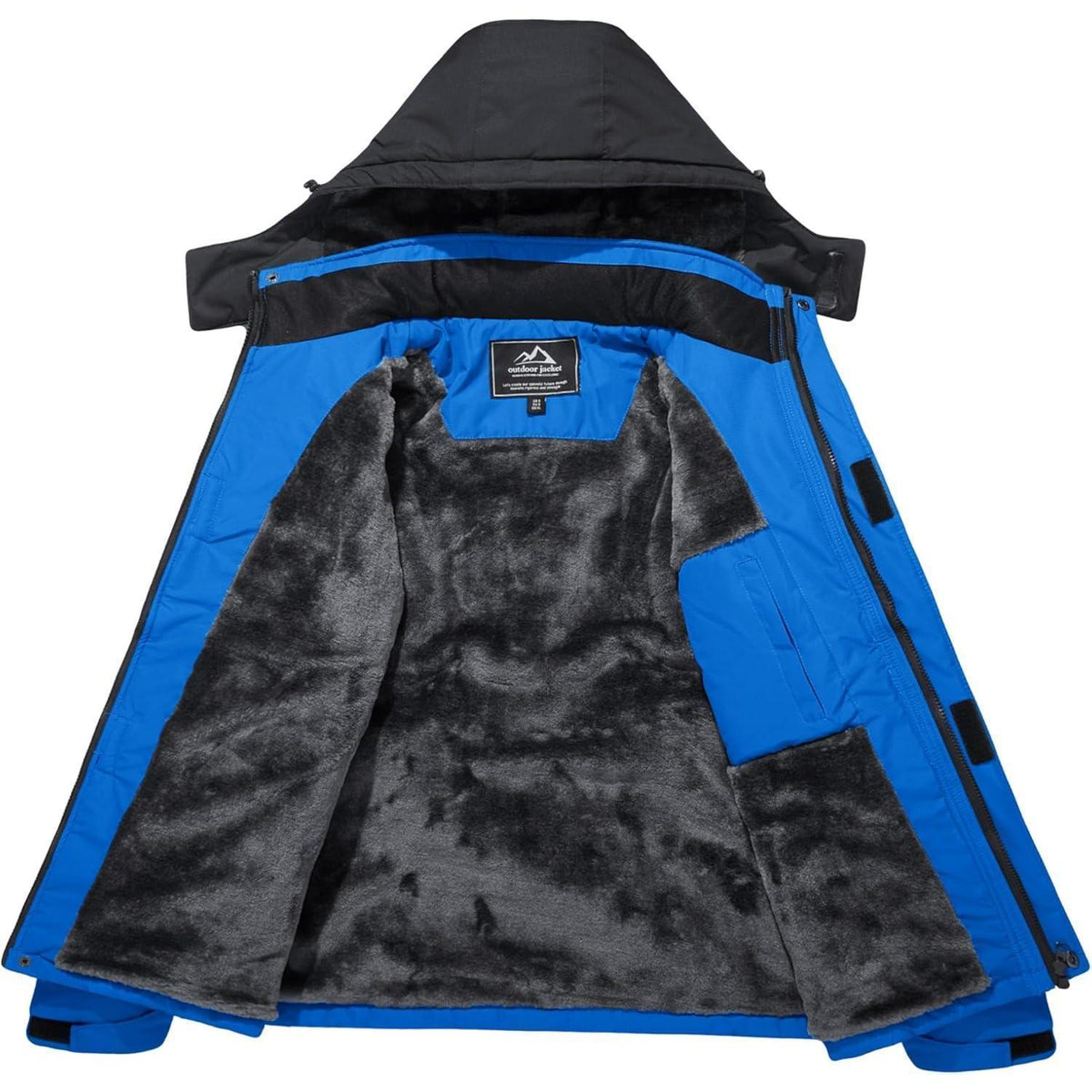 Herren Winter Skijacke Fleece Gefüttert Blau