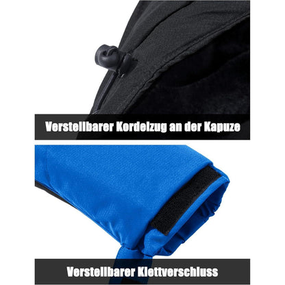 Herren Winter Skijacke Fleece Gefüttert Blau