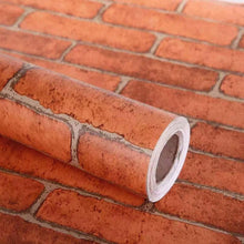Selbstklebende Tapete Rote Ziegelstein Weinlese Backstein 0.45 x 3 m