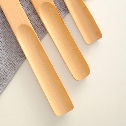 Schuhlöffel aus Holz 38cm Stabil Hellbraun 2er Set