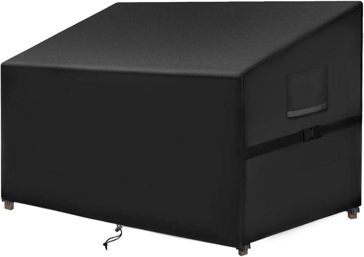 Hochwertige Gartenbank-Abdeckung Schwarz 163x66x63 cm UV-beständig