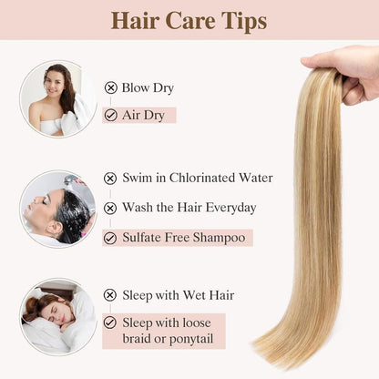 Remy Echthaar Tape Extensions Blond 50cm (#012/613)