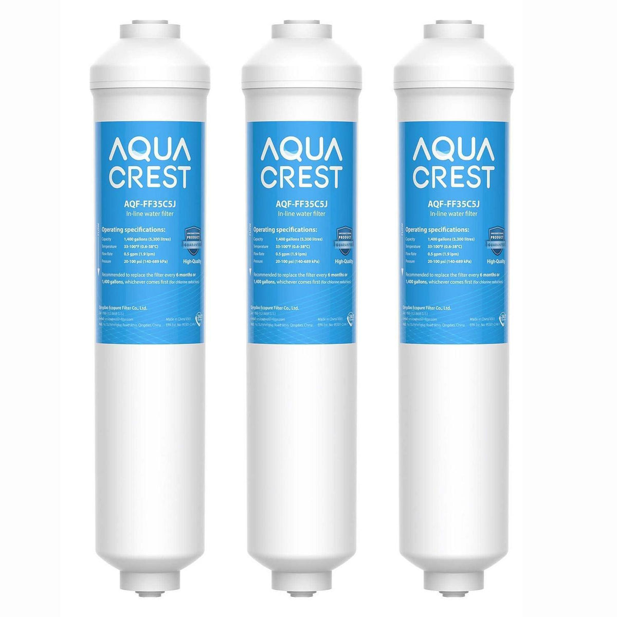 Wasserfilter für Kühlschrank – 3er Pack mit Kokosnusskohle
