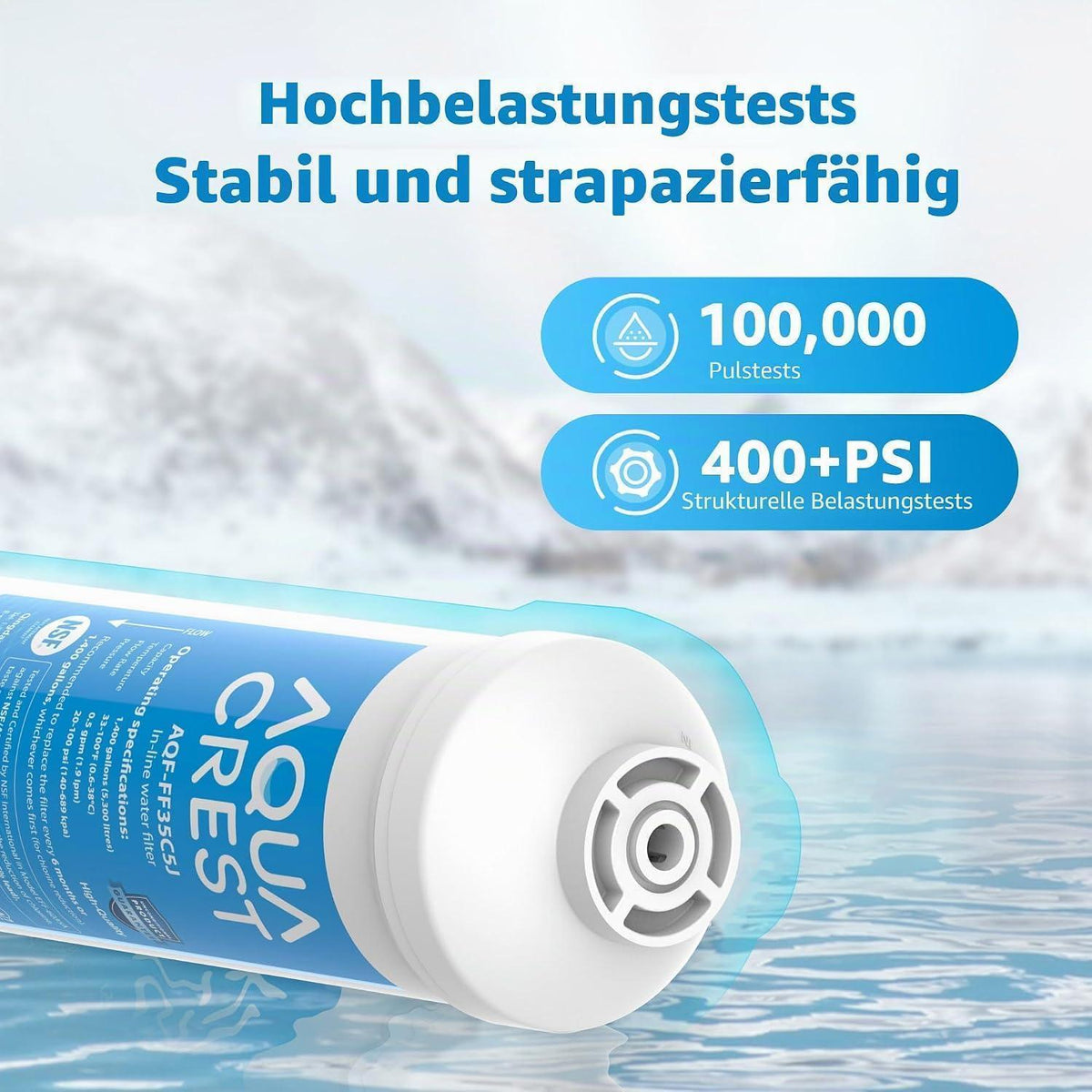 Wasserfilter für Kühlschrank – 3er Pack mit Kokosnusskohle