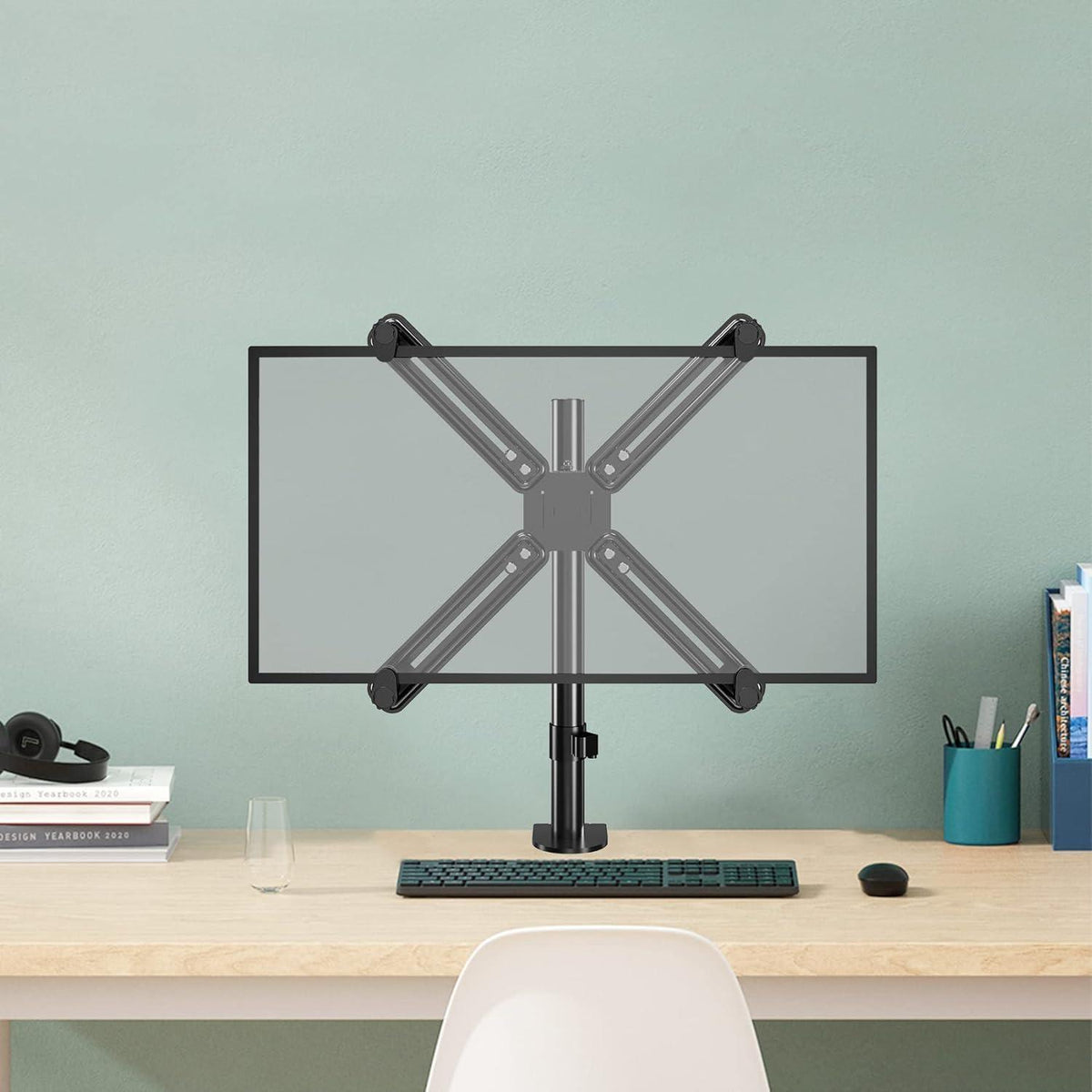 Suptek Nicht-VESA Adapter für 13-32 Zoll Bildschirme, 75×75mm 100×100mm, Mattschwarz