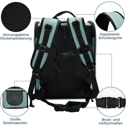 Hunderucksack & Katzenrucksack für kleine Haustiere bis 15kg