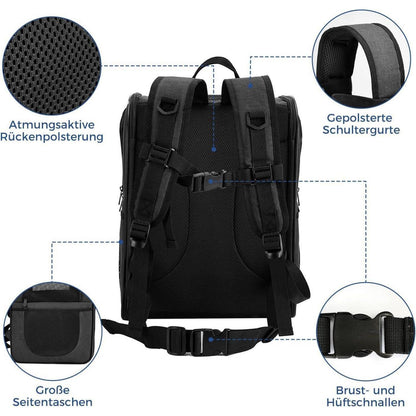 Hunderucksack & Katzenrucksack für kleine Haustiere bis 15kg