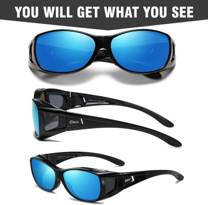 Polarisierte UV400 Sonnenbrille Überbrille für Brillenträger