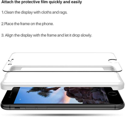3x Displayschutzfolie Hartglas kompatibel mit iPhone SE 2022/2020/3 8/7/6S/6