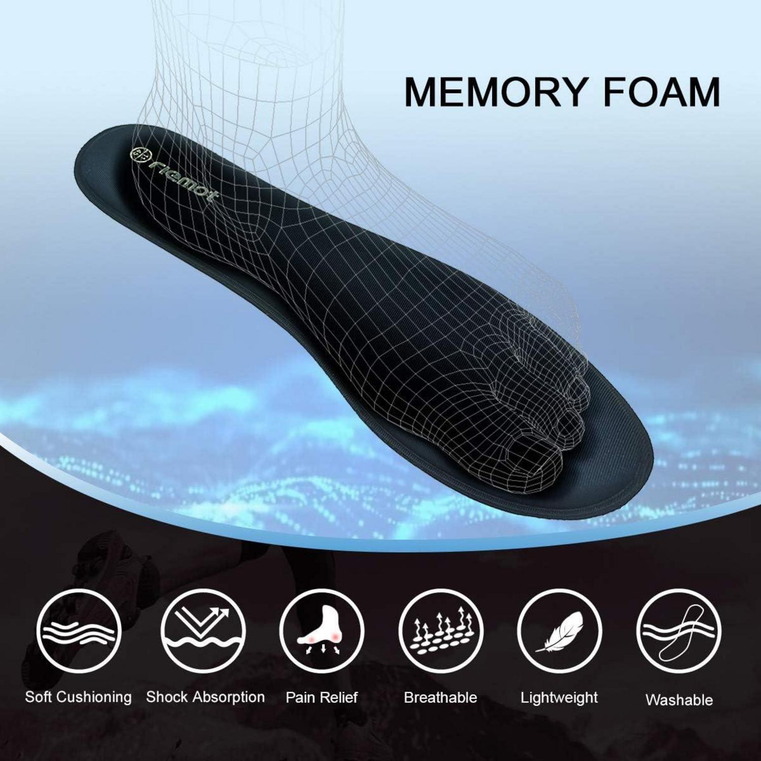 Memory Foam Einlegesohlen für Damen Herren - Weiche Schuheinlagen - Stiefel Einlagen - Gr.36-47
