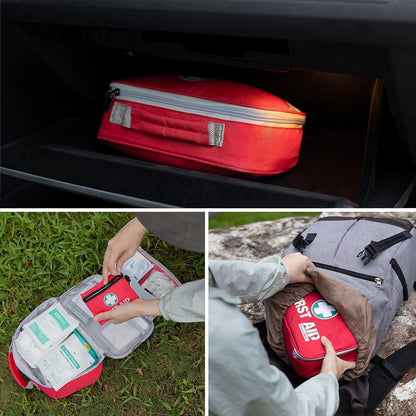 215-teiliges Erste Hilfe Set 2-in-1 für Haus, Auto & Outdoor